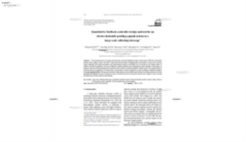 Quantitative feedback controller design and test for an electro-hydraulic position control system in a large-scale reflecting telescope*